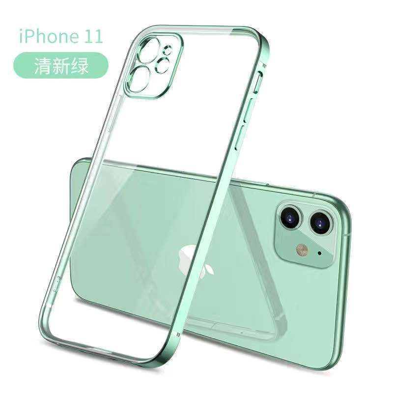 Apple mobile phone case iPhone 11 straight side transparent soft shell to 12 full package Pro lens xsmax ultra thin protective case