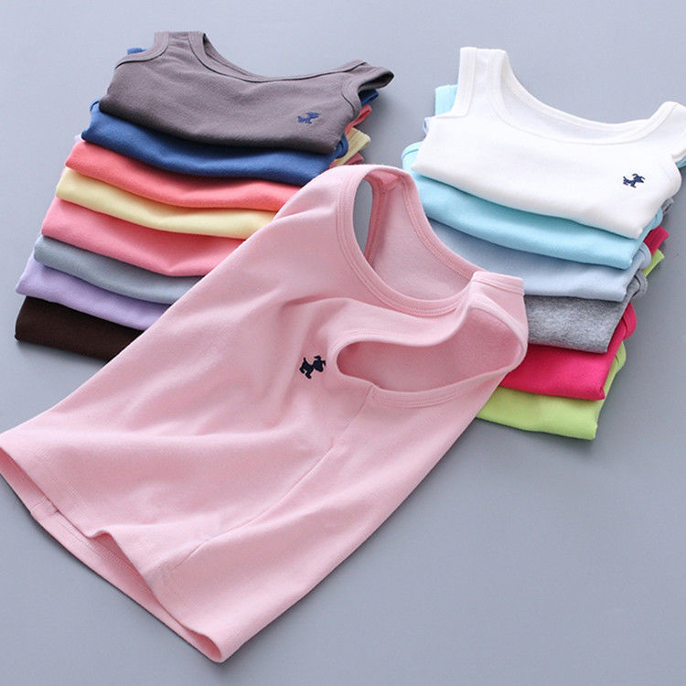 Children's cotton vest men's summer girl's clothes baby baby's cartoon small vest underwear spring and autumn i-shirt
