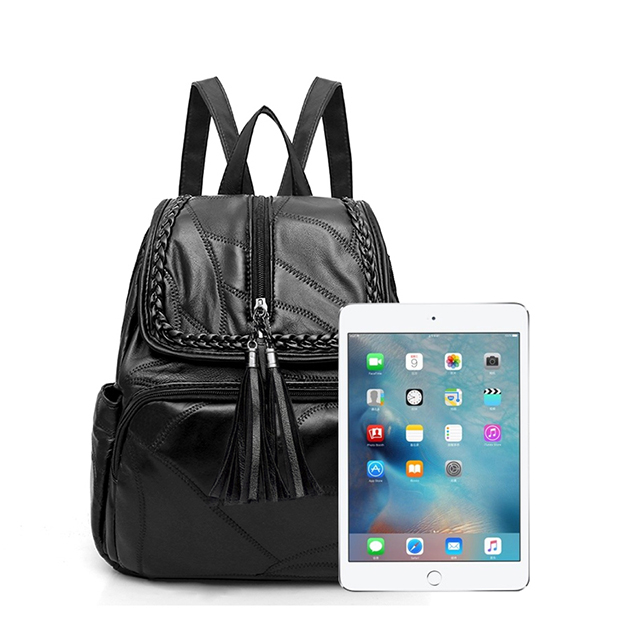Ins backpack women 2020 new Korean high capacity fashion mummy bag women's versatile splicing tassel Backpack