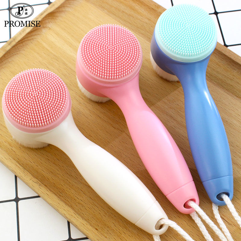 [blackhead removing artifact] 3D double-sided silica gel cleanser with face brush