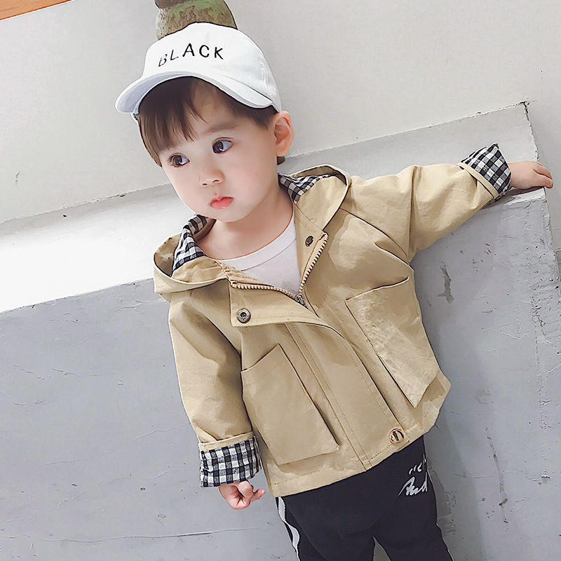 Boy's coat spring and autumn new style children's foreign style autumn windbreaker coat Korean children's Fashion Top