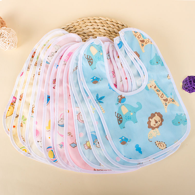 Baby Crystal velvet Bib spring and summer waterproof cartoon Bib