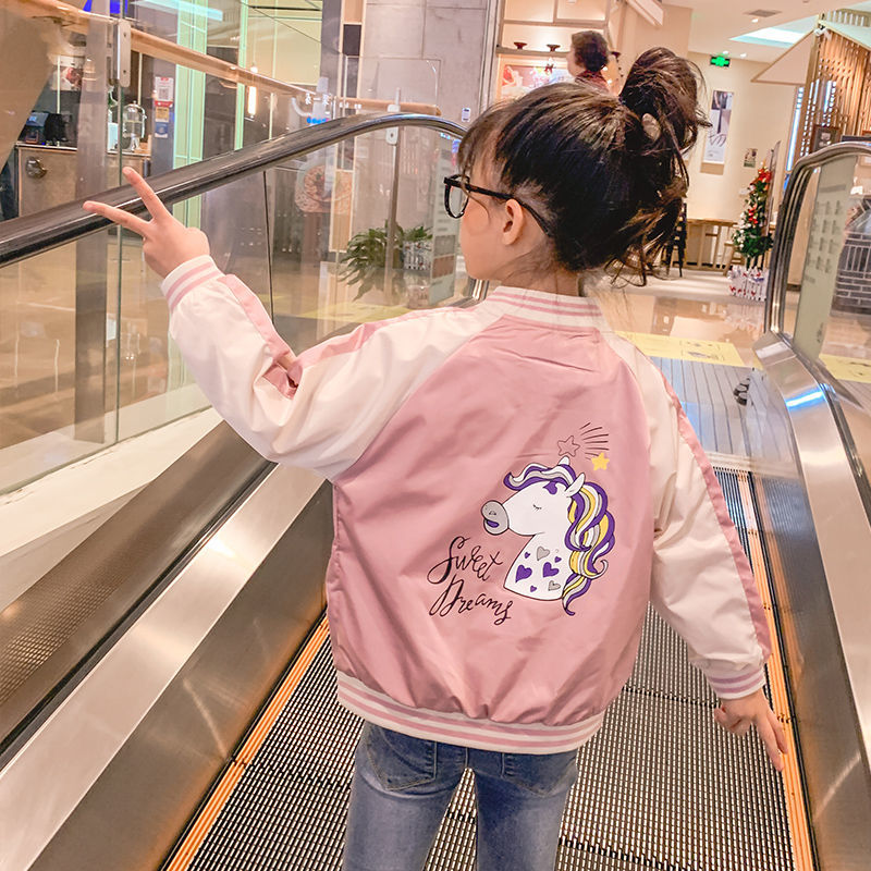 Girls' spring and autumn coat 2020 new Korean children's clothing children's spring clothes short net red jacket big girls' top