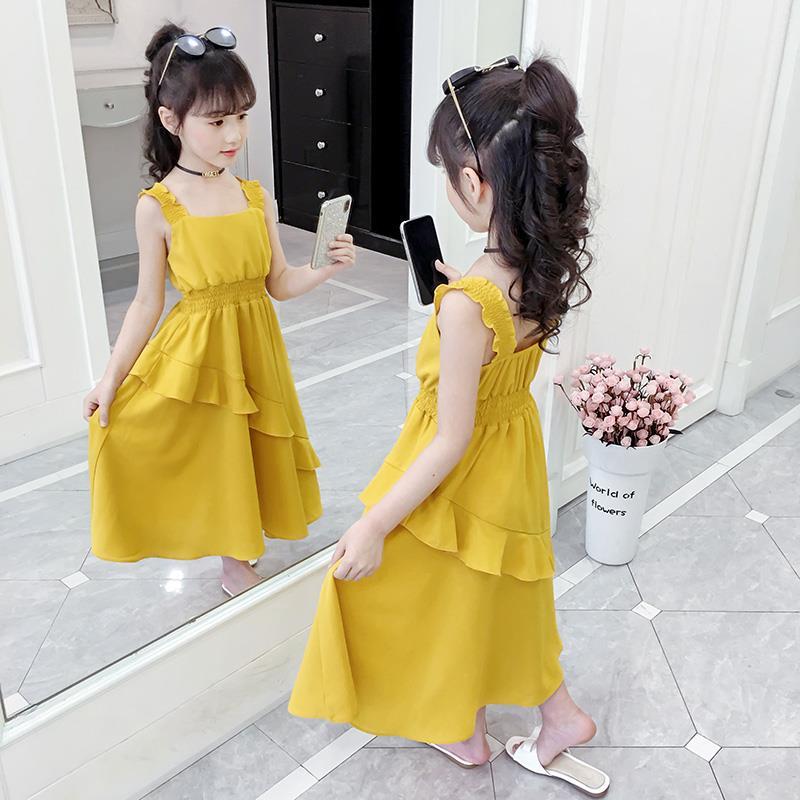 Girls dress 2020 summer dress new children's dress summer net red chiffon little girl princess skirt