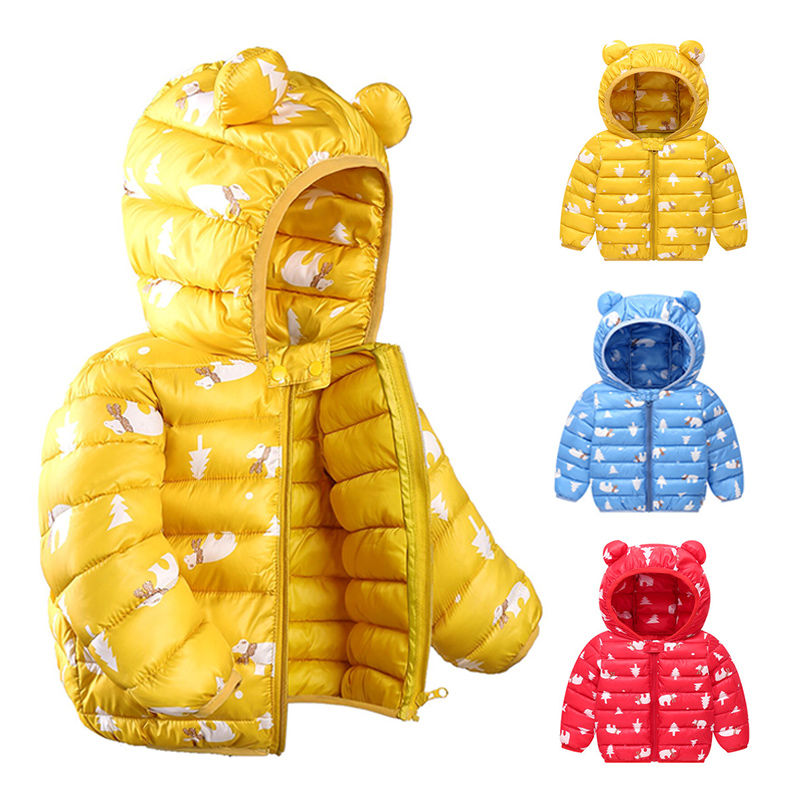 Autumn and winter new children's cotton padded clothes light and warm cotton padded jacket for boys and girls