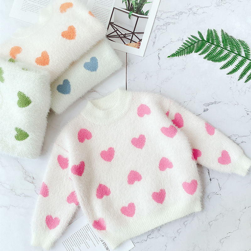 Girls' sweater Pullover autumn / winter 2020 new mink sweater top