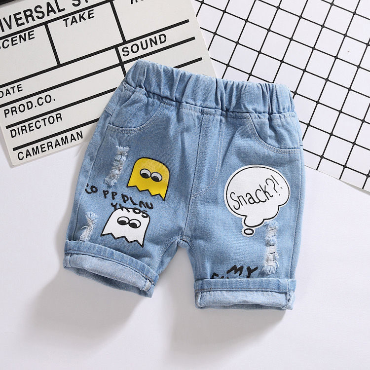 Children's jeans shorts summer children's wear girls' Capris boys' loose pants girls' summer wear