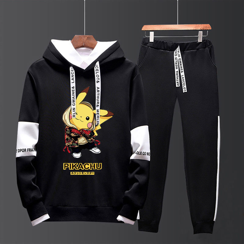 [sweater + pants] men's sweater autumn Korean fashion coat Long sleeve casual sportswear for teenagers