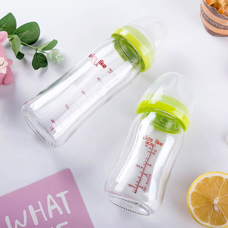 Suitable for Beiqin bottle wide mouth glass bottle body baby wide diameter bottle accessories baby nipple anti flatulence