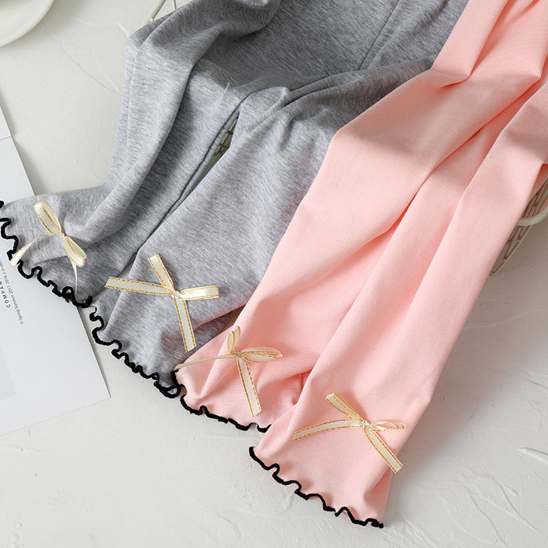Girls' modal Leggings children's summer thin little girls' Capris medium and large children's foreign style elastic medium pants