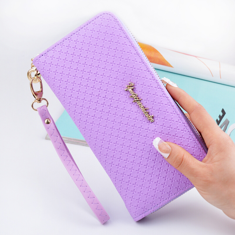 2020 new women's purse, female long zipper bag, hand bag, mobile phone bag, Korean version, female student wallet, large capacity