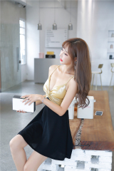 Summer new sexy suspender dress deep V-neck low chest backless nightclub dress