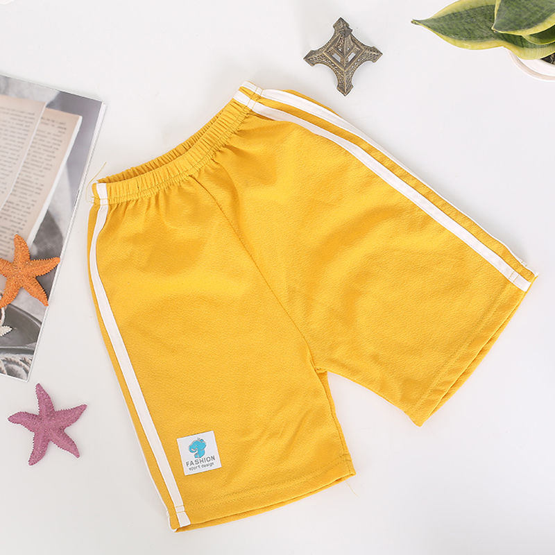 Summer thin boys and girls shorts children's Capris children's sports pants wear breathable children's beach pants