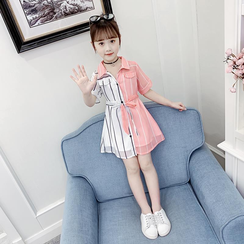 Girls' dress summer dress 2020 new children's super foreign princess dress big children's dress little girl chiffon skirt fashion