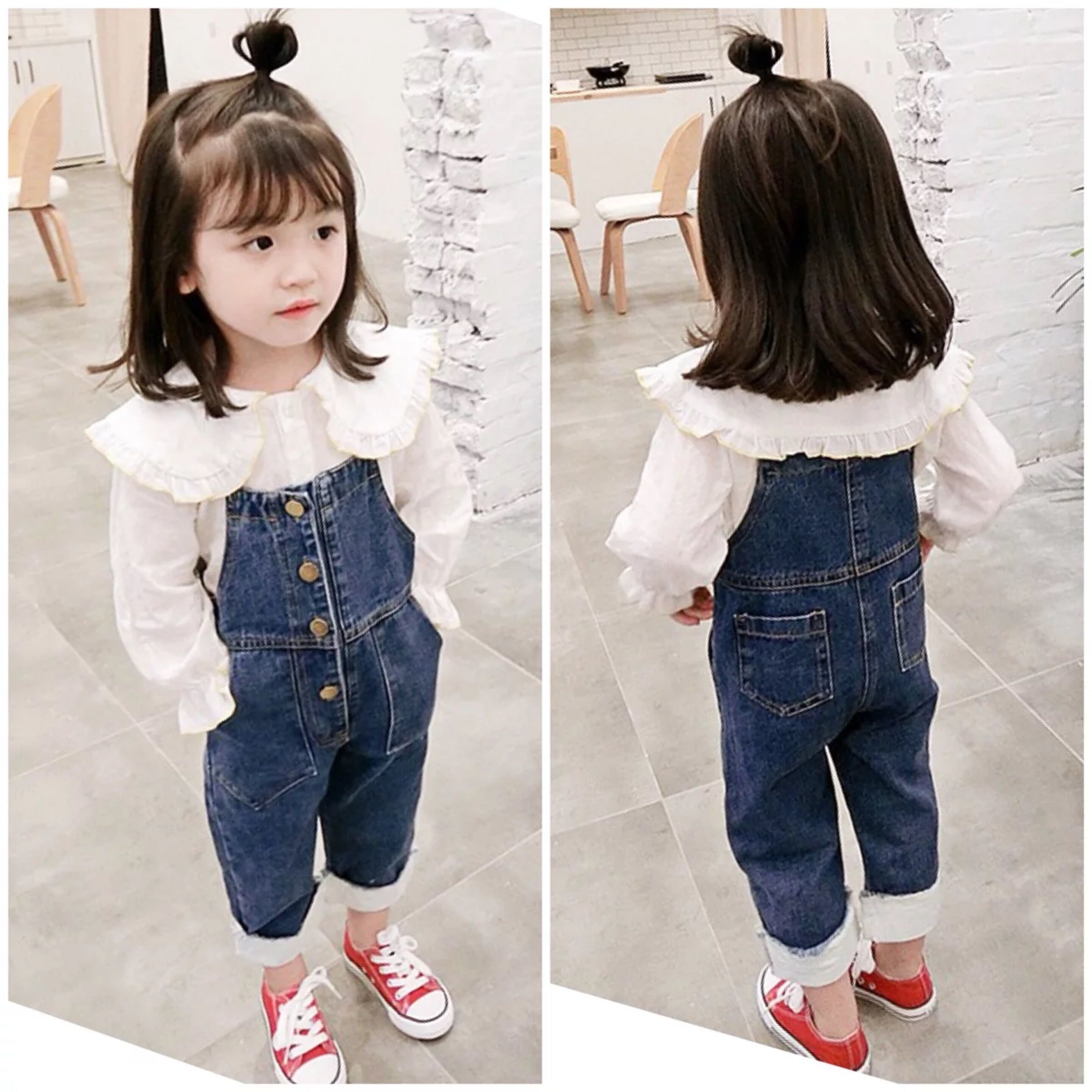 Children's autumn new girls' jeans children's wide legged pants children's baby carrying pants casual pants