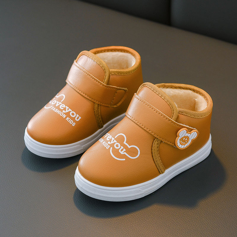 Autumn and winter children's shoes boys' short boots children's snow boots baby cotton shoes fashion boots girls' boots leather cotton boots waterproof
