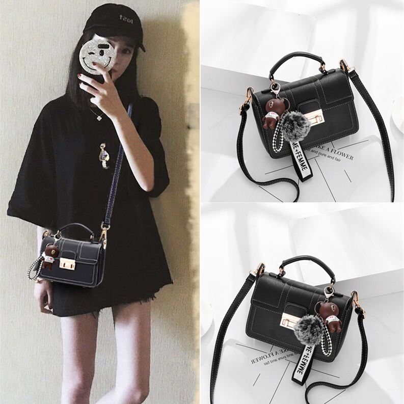 Ins same small bag bag for women new fashion Portable Single Shoulder Messenger Bag for female students Korean MINI SQUARE bag