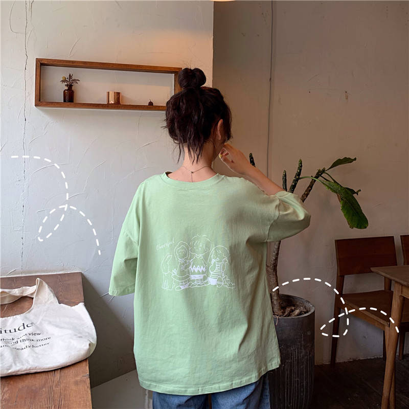 Matcha green super fire CEC short sleeve T-shirt women in fashion