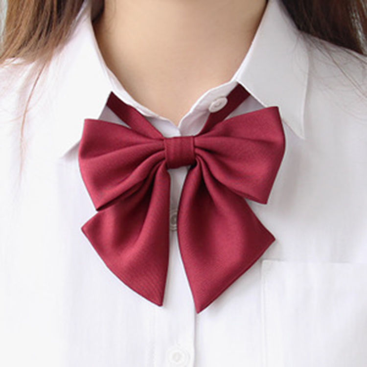 JK uniform bow tie female bow tie red necktie accessories necktie small things solid color necktie decoration college style