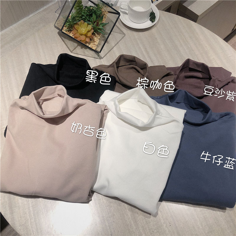 Winter 2020 new cashmere mesh red bottomed shirt Korean version versatile High Neck Top Top Top Long Sleeve T-Shirt fashion girl