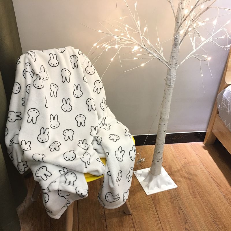 Ins wind Miffy rabbit autumn winter blanket flannel cartoon children air conditioning blanket bed sheet cart nap blanket