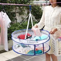 Folding clothes drying basket clothes drying net clothes flat net pocket socks artifact sweater special clothes drying rack
