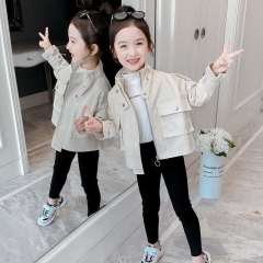 Girls' coat 2020 new spring and autumn children's wear Korean version foreign style leisure short girls' children's top fashion