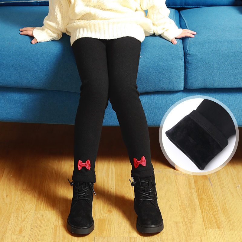 Girls' winter pants Plush thickened children's Leggings autumn and winter girls' trousers slim pants