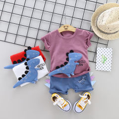 Boys' summer suit 2020 new Korean version children's summer short sleeve boys' two piece suit