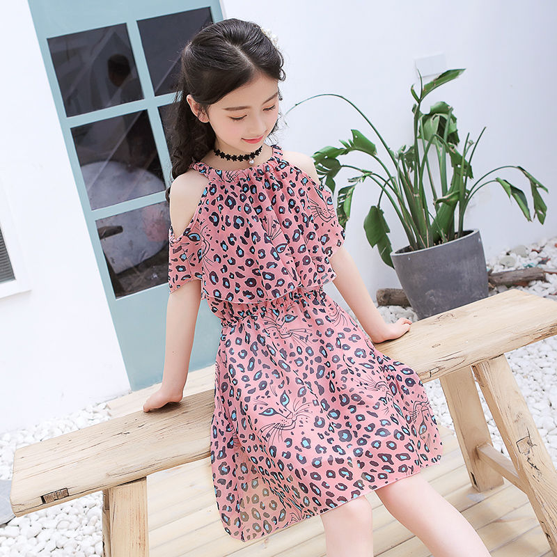 2020 new girls' summer dress children's Korean suspender dress children's dress children's Dress Chiffon princess skirt tide
