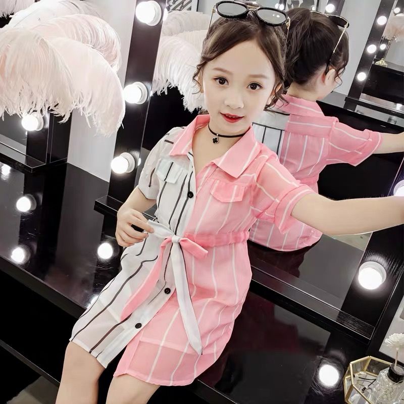 Girls Chiffon Dress summer dress new children's princess dress foreign style children's dress little girl's skirt summer