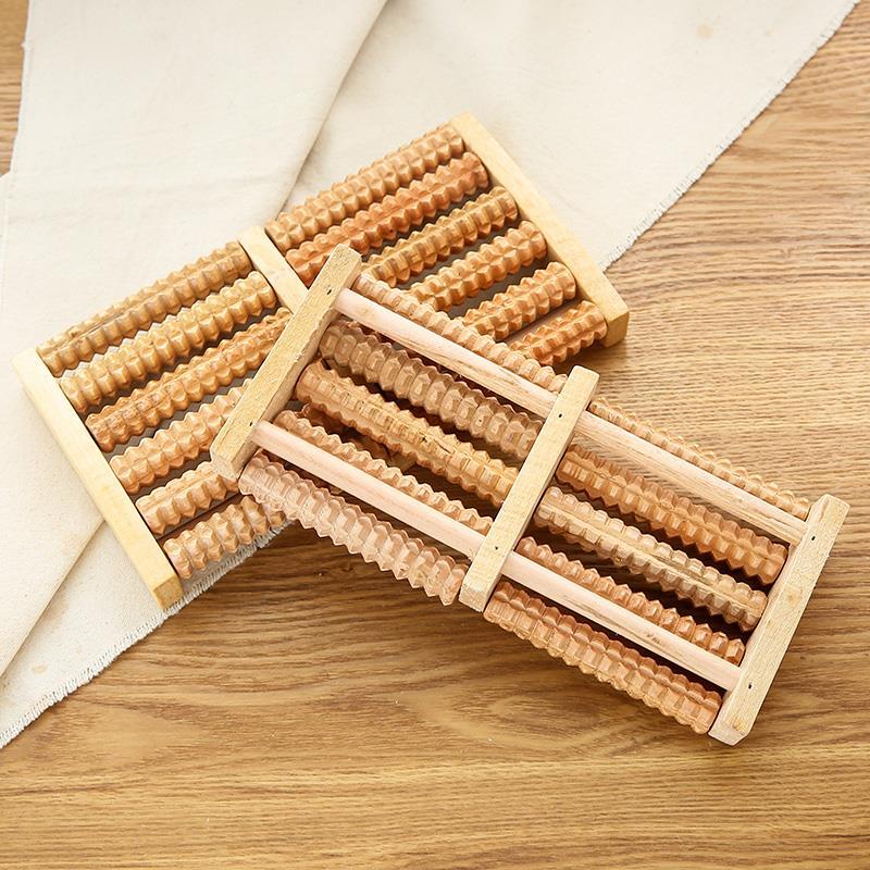 Sole massager wooden roller type solid wood foot foot and leg massage foot device acupoint ball home