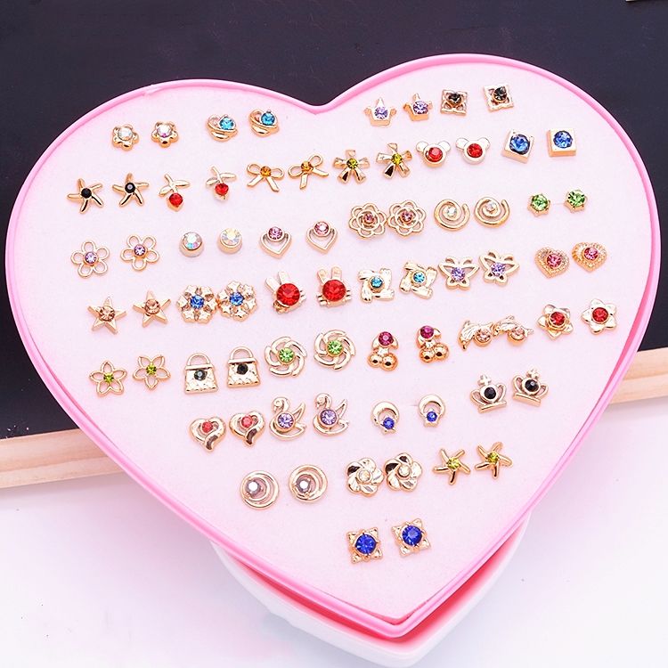 Anti allergy plastic student box earrings earrings earrings temperament Korea cute simple personality Earrings