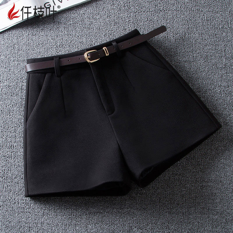 Wear woolen shorts outside, women's autumn and winter 2020 new high waist A-shaped boots and pants, versatile, slim, boots and wide leg pants