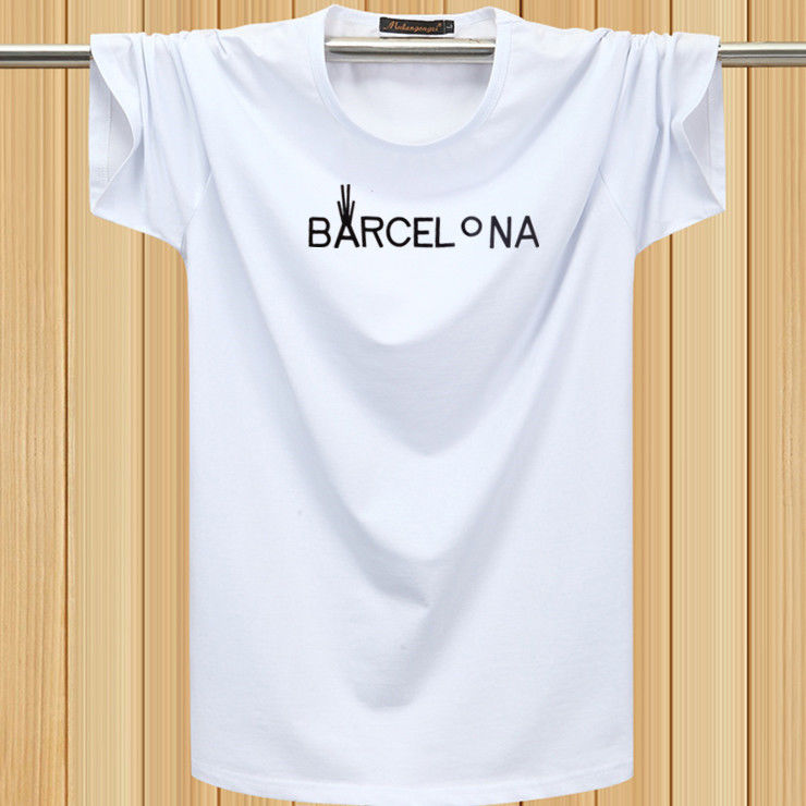 Young men's short sleeve T-shirt 2020 new men's large size short T-shirt student's Korean regular half sleeve