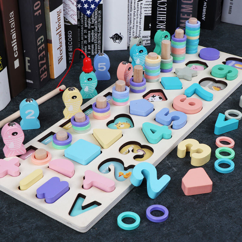 Children's toys 1-2 years old 3-digit children's early education jigsaw puzzle for boys and girls