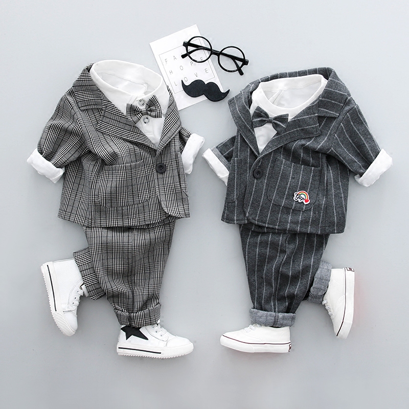 Boys' suit suit three piece girls' spring 0-4 years old 3 children's small suit girls' fashion spring and Autumn