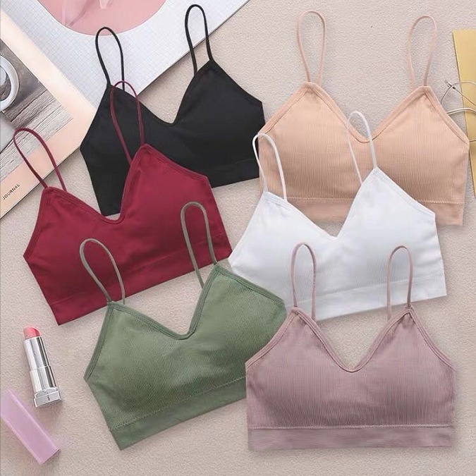 Beautiful back underwear for women without steel ring small suspender vest for students and girls with chest pads to gather together and base the bra