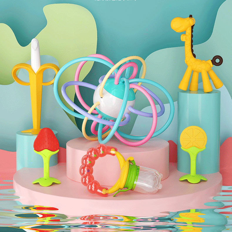 Baby eat fruit accessory device bite tooth glue fruit vegetable tooth stick tool auxiliary food pacifier baby bite bag