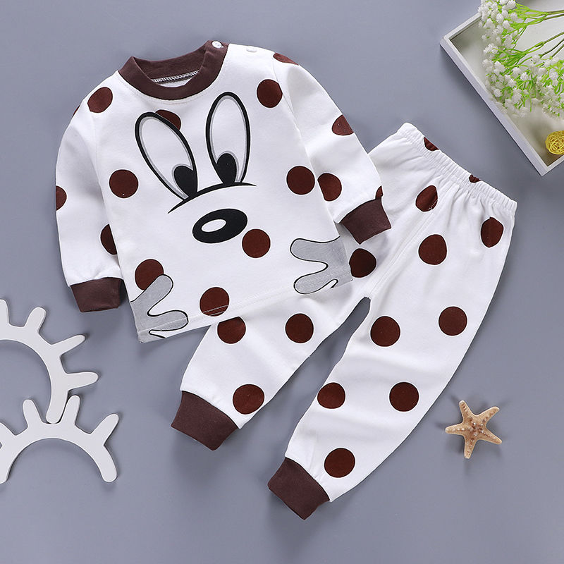 Children's underwear set baby flat waist Pure Cotton autumn clothes autumn pants 1-5-7 years old boys and girls baby clothes spring and autumn clothes 3