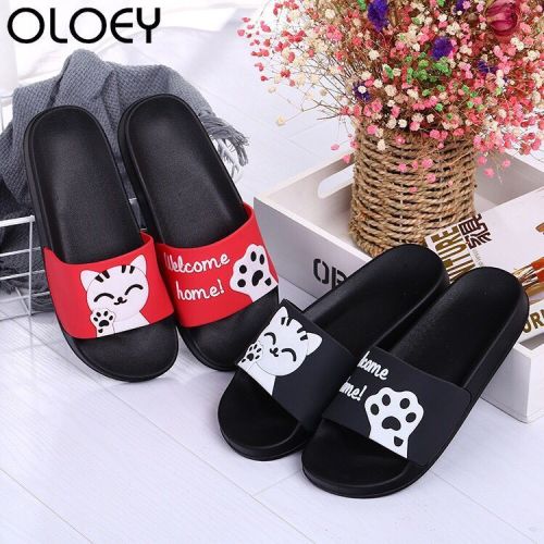 Slippers home slippers men and women summer cool slippers anti slip Korean heavy bottom bathroom slippers