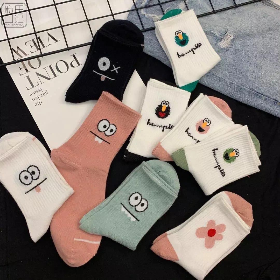 3-10 spring and summer ins socks children's Korean version Chinese socks Fashion College wind net red stockings Korean versatile original stay style