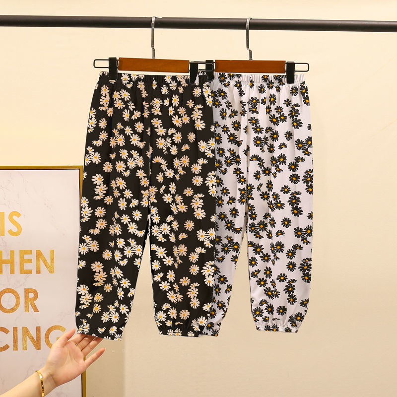 Summer baby Daisy children's mosquito proof pants Sports Girls casual summer wear thin boys' long lantern pants