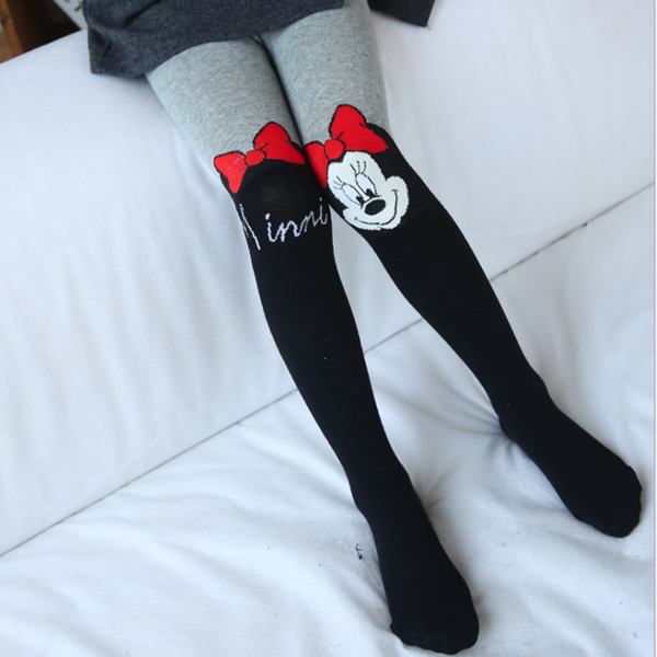 Spring and autumn girls' leggings, children's pantyhose, baby's dance socks and pants enlarged and lengthened Princess Mickey's pantyhose