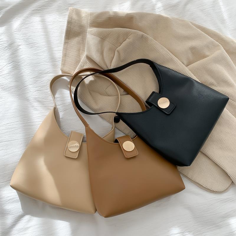 Texture ins super fire retro bag women's 2020 new chaotuote bag simple and versatile messenger Bucket Bag