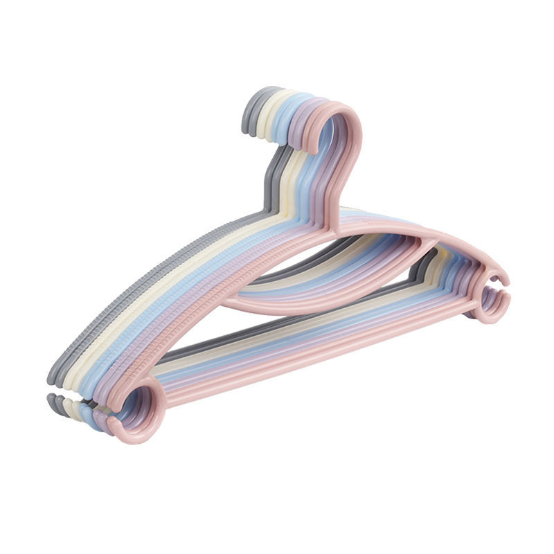 Antiskid and windproof thickened traceless hanger hanger hanger for adult household cool clothes support for drying clothes rack plastic clothes hanger