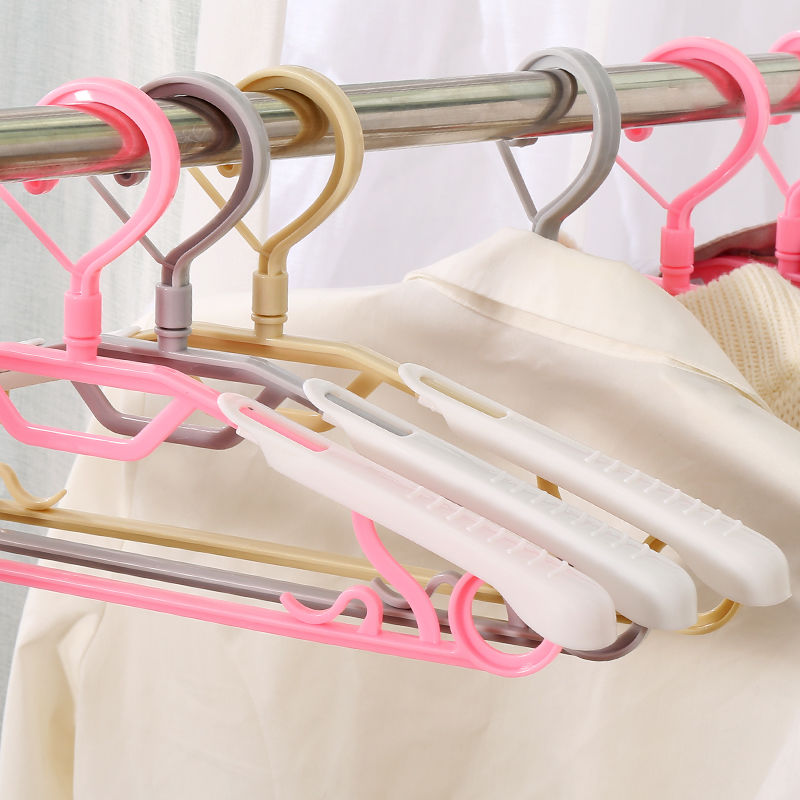 Adult traceless wide shoulder windproof antiskid simple home plastic widening and thickening adjustable indoor and outdoor clothes hanger
