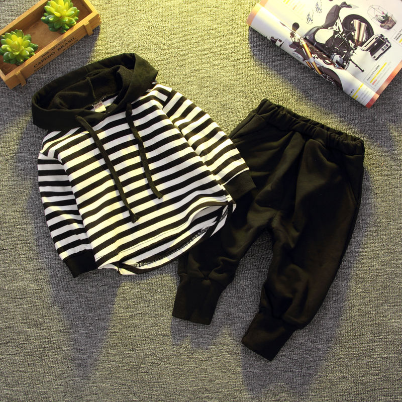 Autumn boys and girls 2-piece infant children 1-2-3-5 years old boys and girls sports long sleeve Pants Set