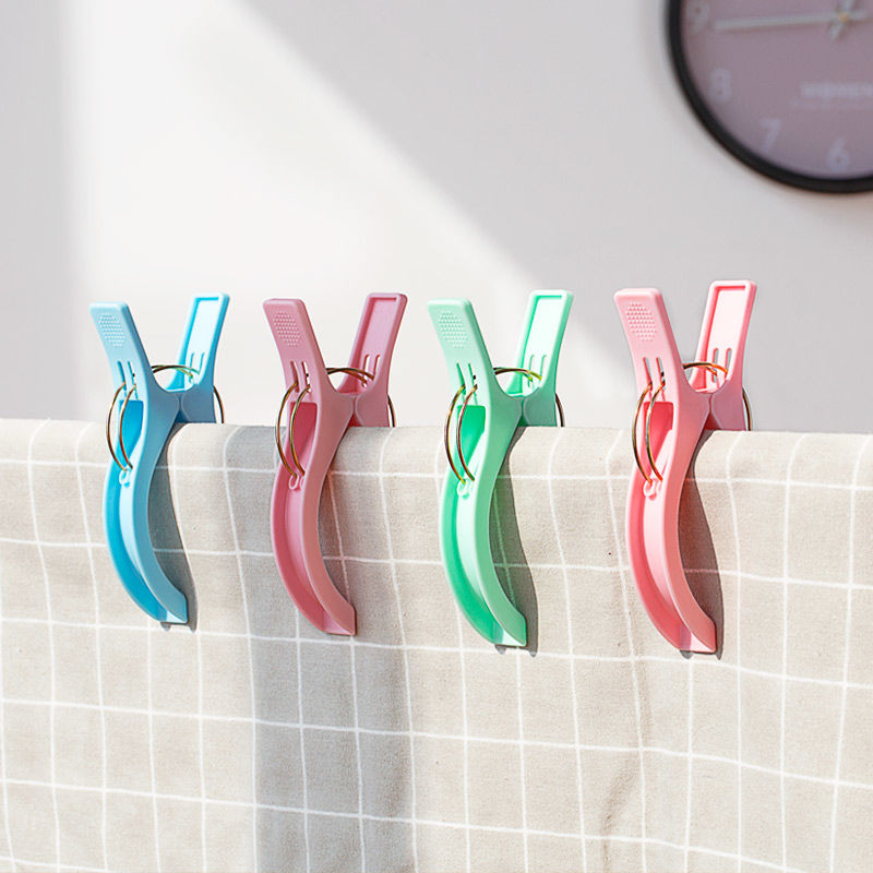 Clip hanger clothes hanger clothes hanger clip coat rack drying quilt cool clothes clip small plastic socks clothes hanger windproof