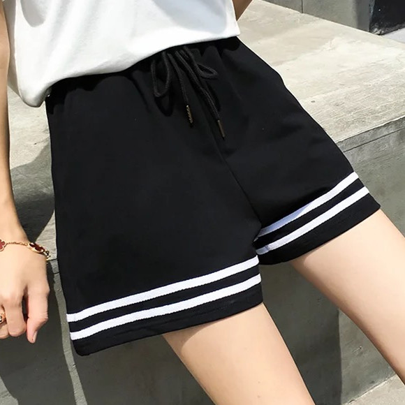Korean loose High Waist Sports Shorts women's running Yoga wide leg hot pants fashion casual slim summer pants women's pajamas